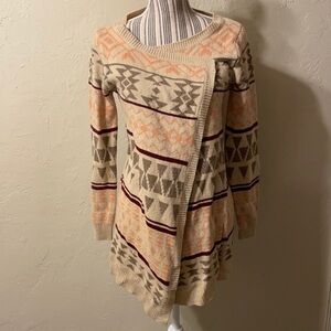 Open Front Flowy Cardigan Southwest Print​​​​​
